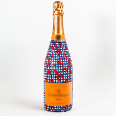 New England Lobster Party Bottle Wrap on Champagne Bottle