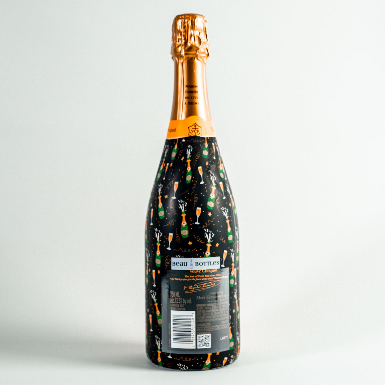 NYE Champagne Pop Bottle Wrap on Champagne Bottle