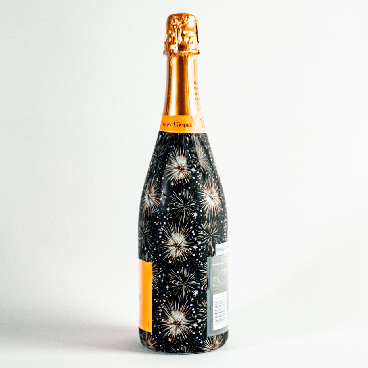 NYE Fireworks Bottle Wrap on Champagne Bottle