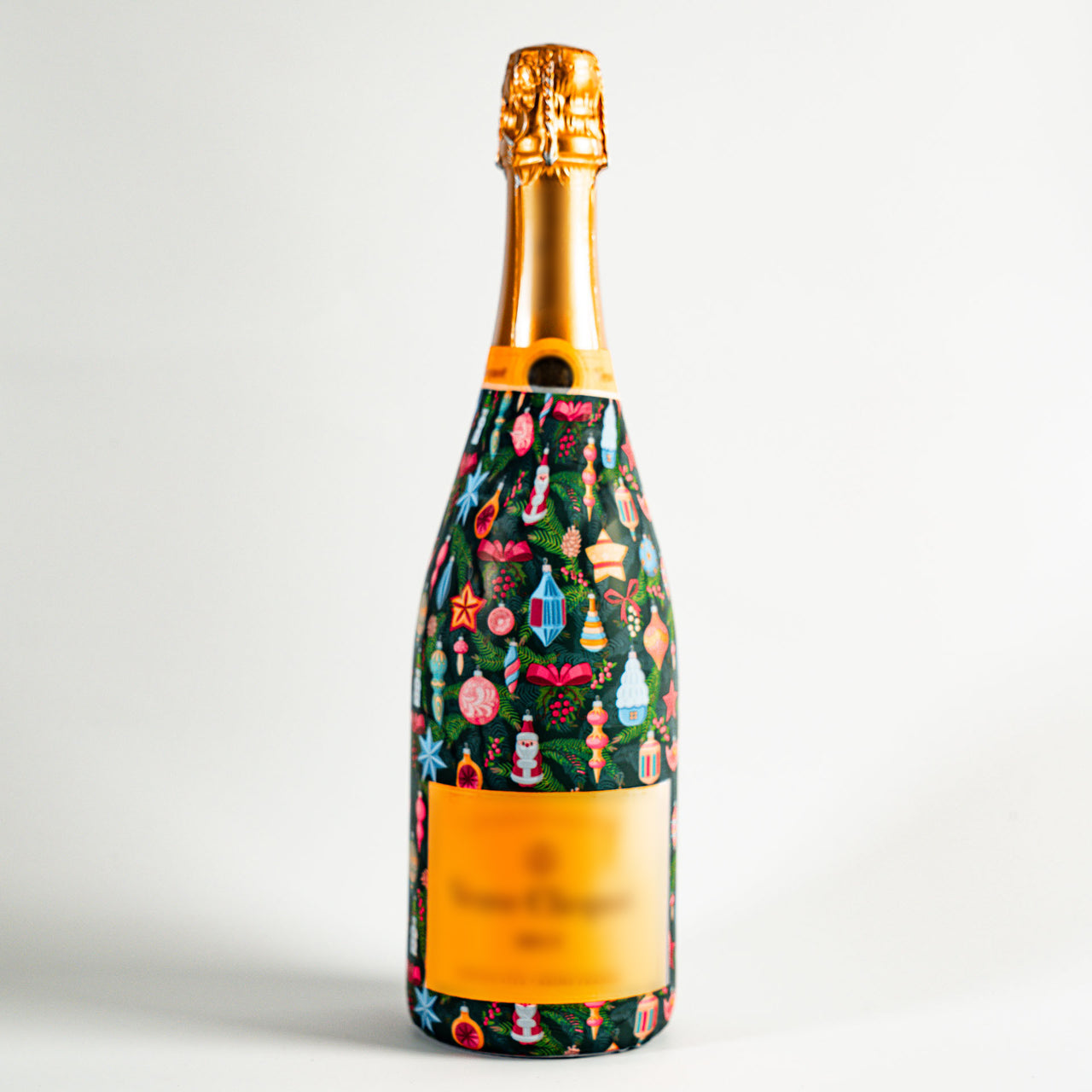Ornament Wonderland Bottle Wrap on Champagne Bottle
