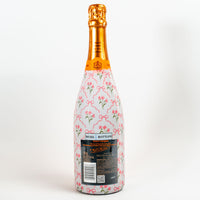 Thumbnail for Pink Bows and Blossoms Bottle Wrap on Champagne Bottle