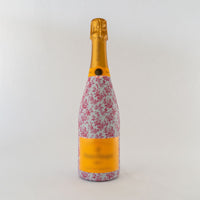 Thumbnail for Grandmillenial Pink Floral Bottle Wrap on Champagne Bottle