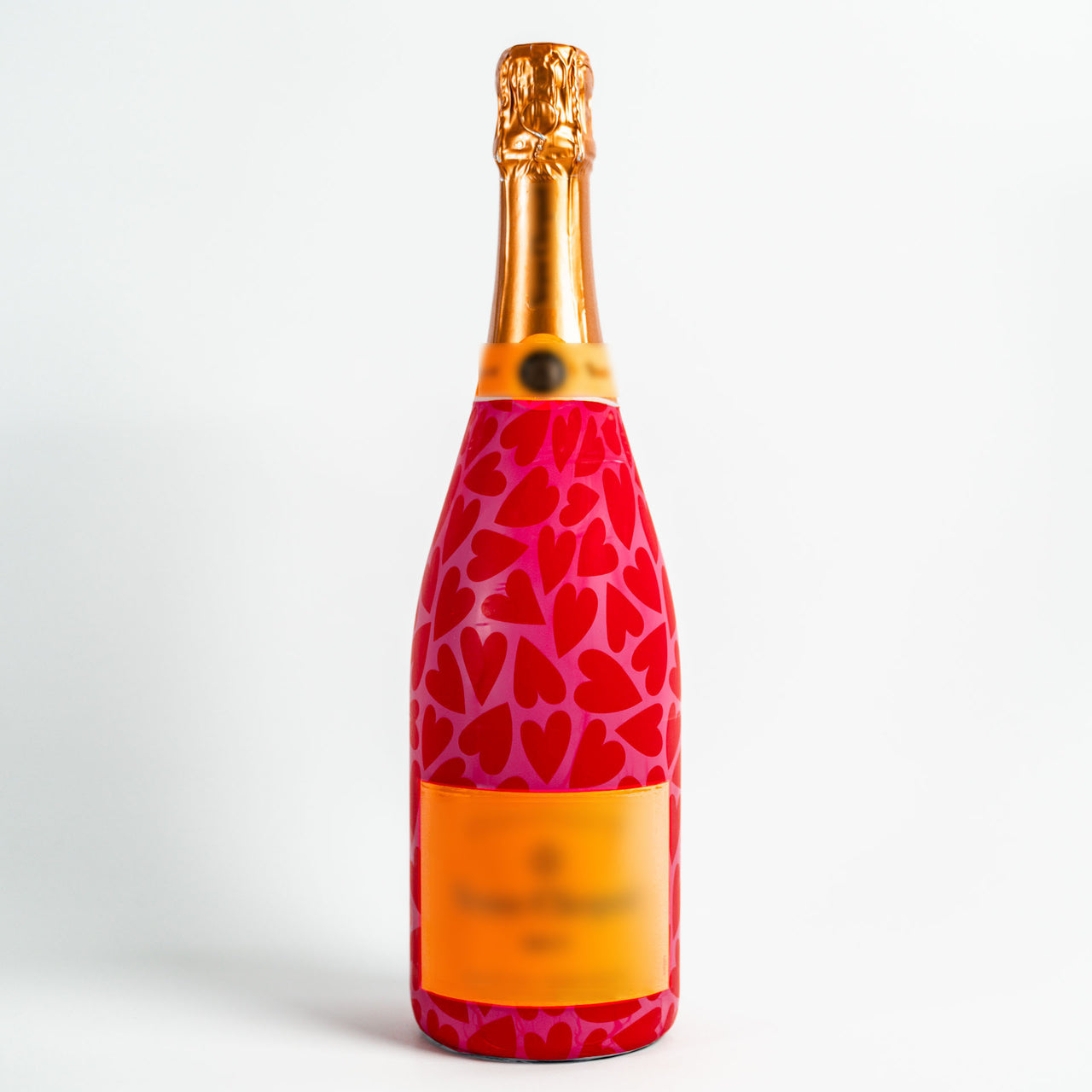 Pop Hearts Bottle Wrap on Champagne Bottle