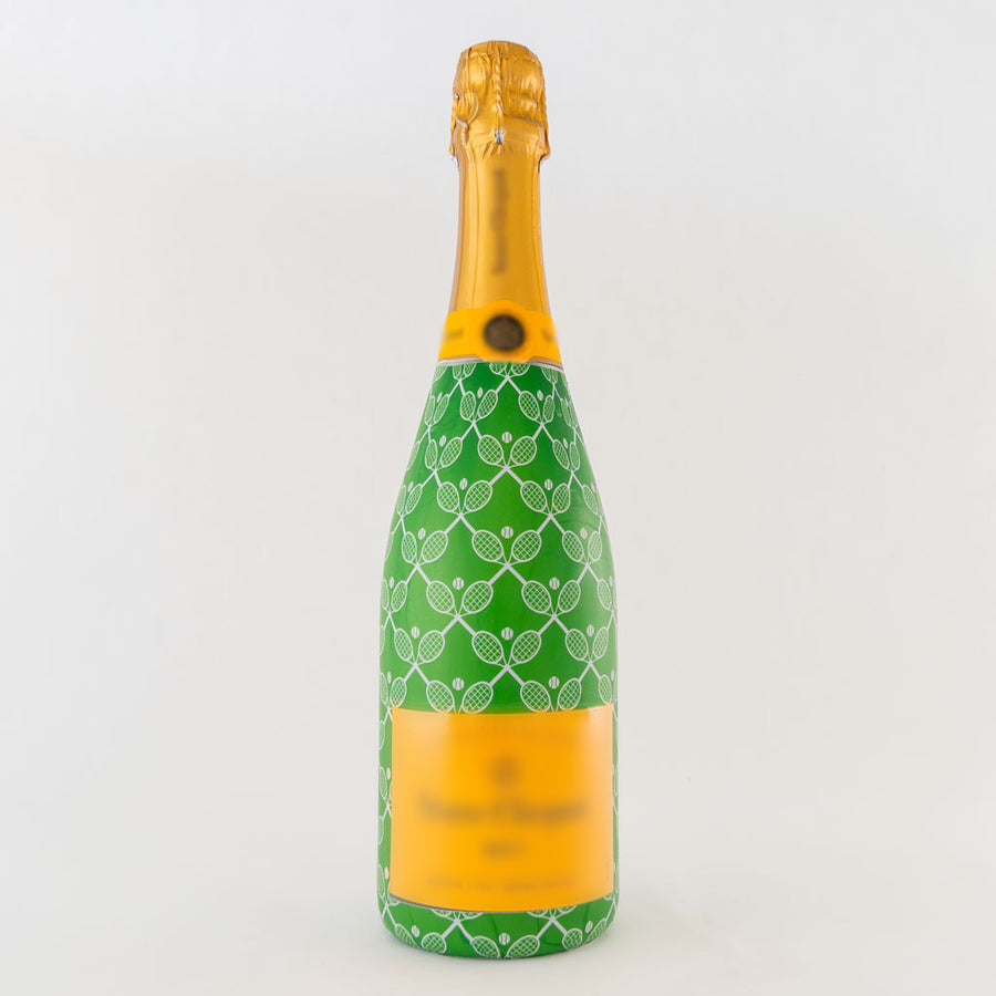 Preppy Tennis Match Bottle Wrap on Champagne Bottle