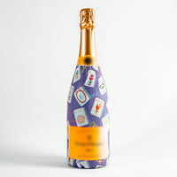 Thumbnail for Purple Mahjong Bottle Wrap on Champagne Bottle