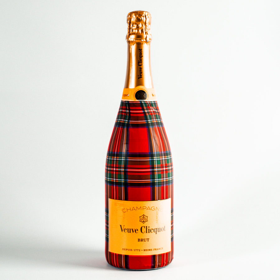 Beau Bottles Red and Green Christmas Tartan - Champagne Collection
