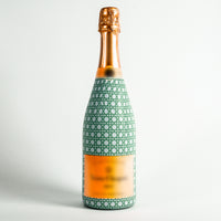 Thumbnail for Sage and White Cane – Champagne Collection Bottle Wrap on Champagne Bottle