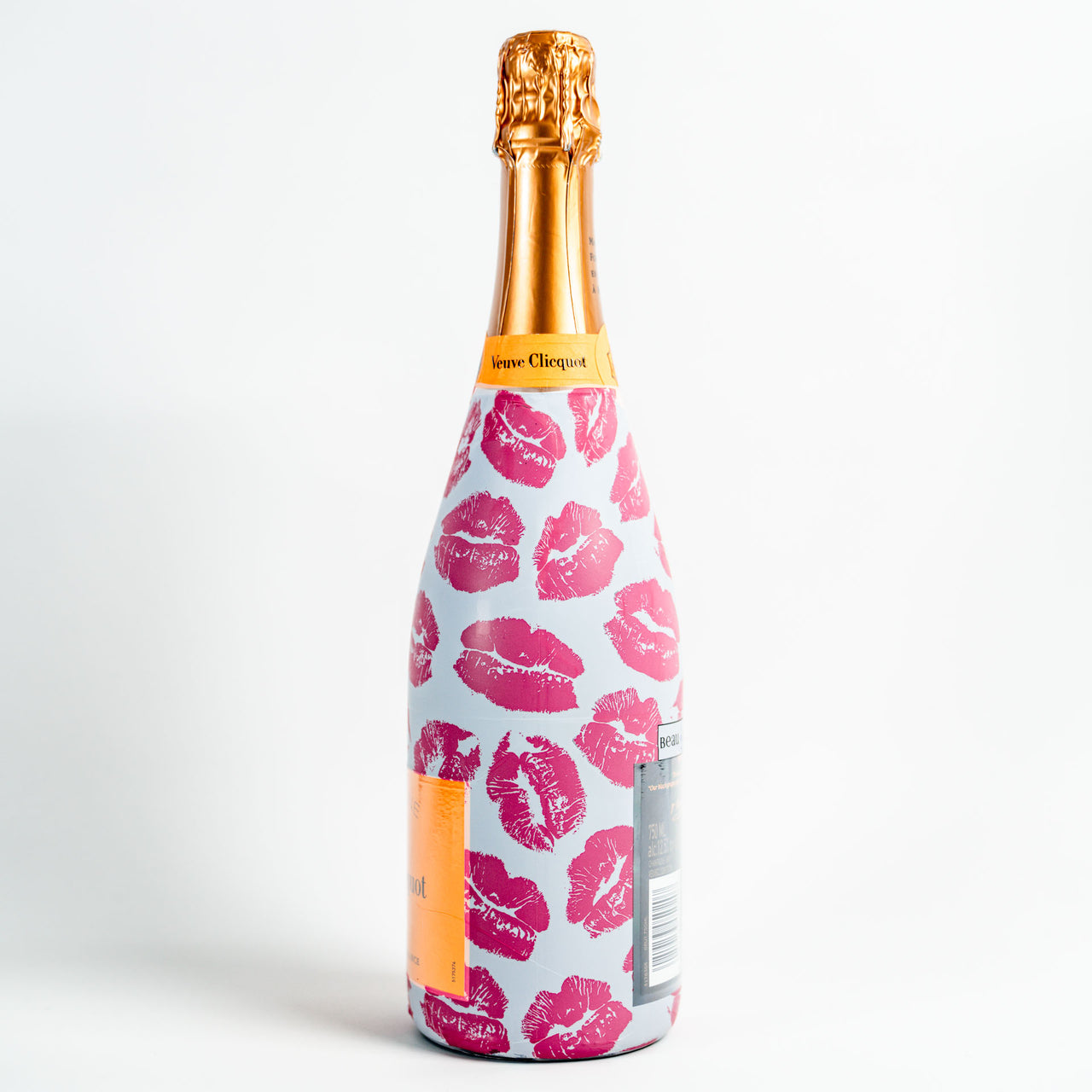 Sealed with a Kiss Bottle Wrap on Champagne Bottle