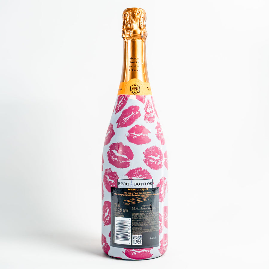 Sealed with a Kiss Bottle Wrap on Champagne Bottle