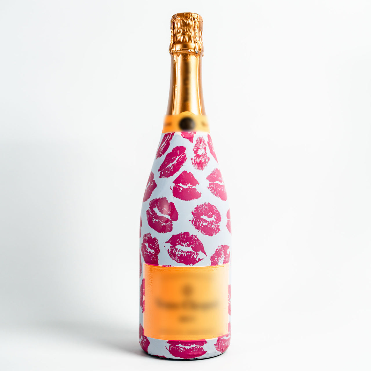 Sealed with a Kiss Bottle Wrap on Champagne Bottle
