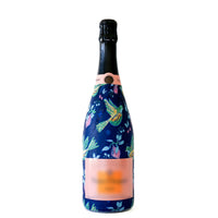 Thumbnail for Sheridan French Collection -  Indigo Songbird Bottle Wrap on Champagne Bottle