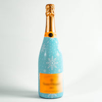Thumbnail for Snowflakes Bottle Wrap on Champagne Bottle