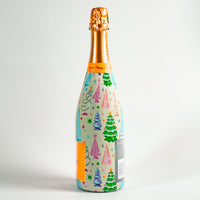 Thumbnail for Timeless Christmas Trees Bottle Wrap on Champagne Bottle