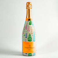 Thumbnail for Timeless Christmas Trees Bottle Wrap on Champagne Bottle
