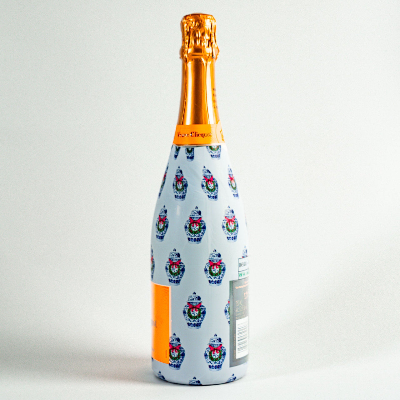 WH Hostess Christmas Ginger Jars Bottle Wrap on Champagne Bottle