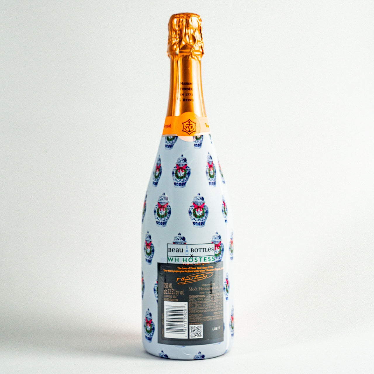 WH Hostess Christmas Ginger Jars Bottle Wrap on Champagne Bottle