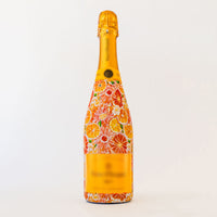 Thumbnail for Preppy Watercolor Oranges Bottle Wrap on Champagne Bottle
