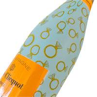 Thumbnail for Blue Engagement Ring Bottle Wrap on Champagne Bottle