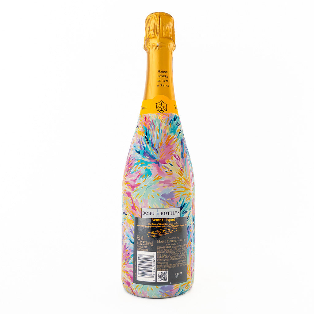 Pastel Celebration Bottle Wrap on Champagne Bottle