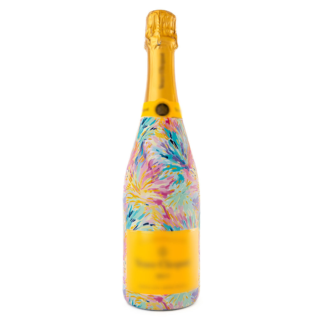 Pastel Celebration Bottle Wrap on Champagne Bottle