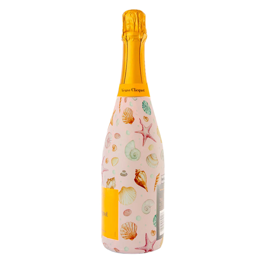 Pink Seashells Bottle Wrap on Champagne Bottle