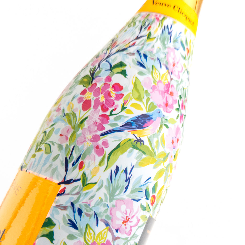 Springtime Serenade Bottle Wrap on Champagne Bottle