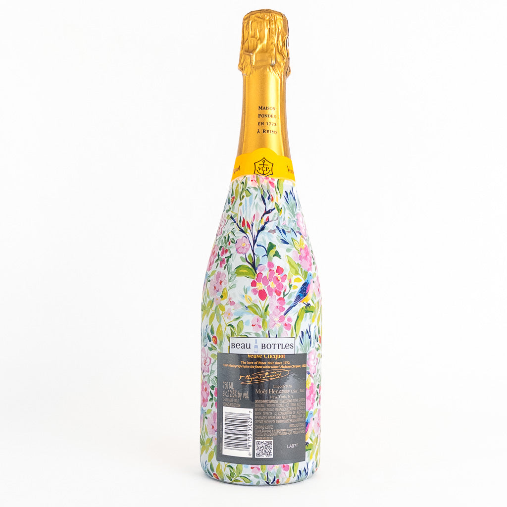 Springtime Serenade Bottle Wrap on Champagne Bottle