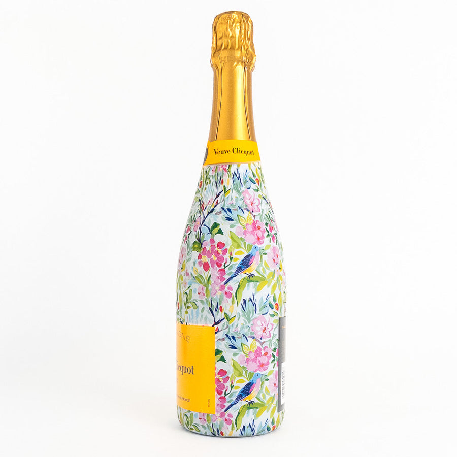Springtime Serenade Bottle Wrap on Champagne Bottle