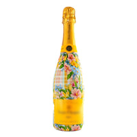Thumbnail for Preppy Springtime Serenity Bottle Wrap on Champagne Bottle
