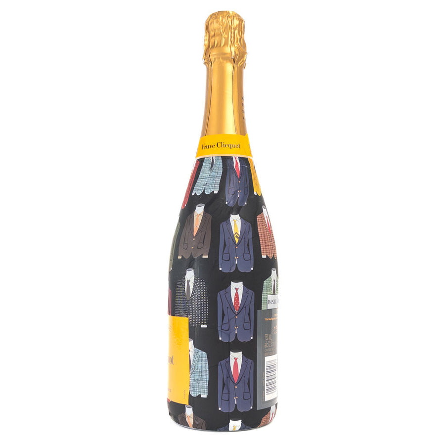 Suits Bottle Wrap on Champagne Bottle