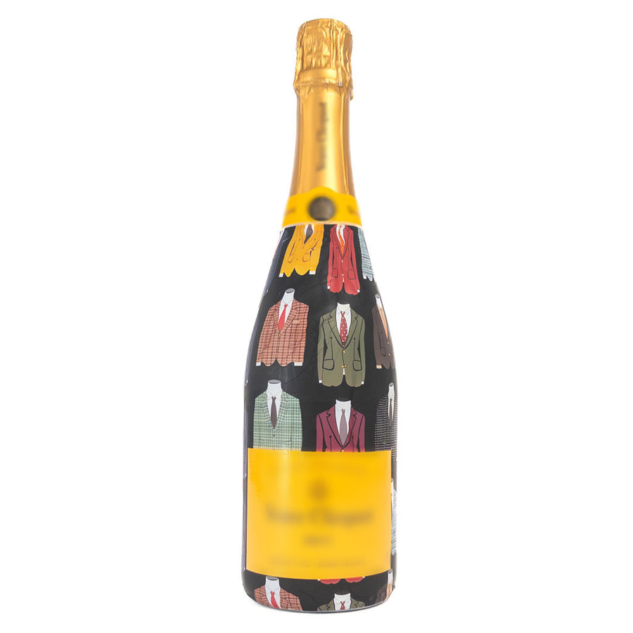 Suits Bottle Wrap on Champagne Bottle