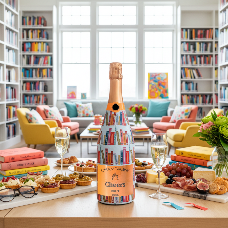 Warm & Bright Books Champagne Bottle Wrap