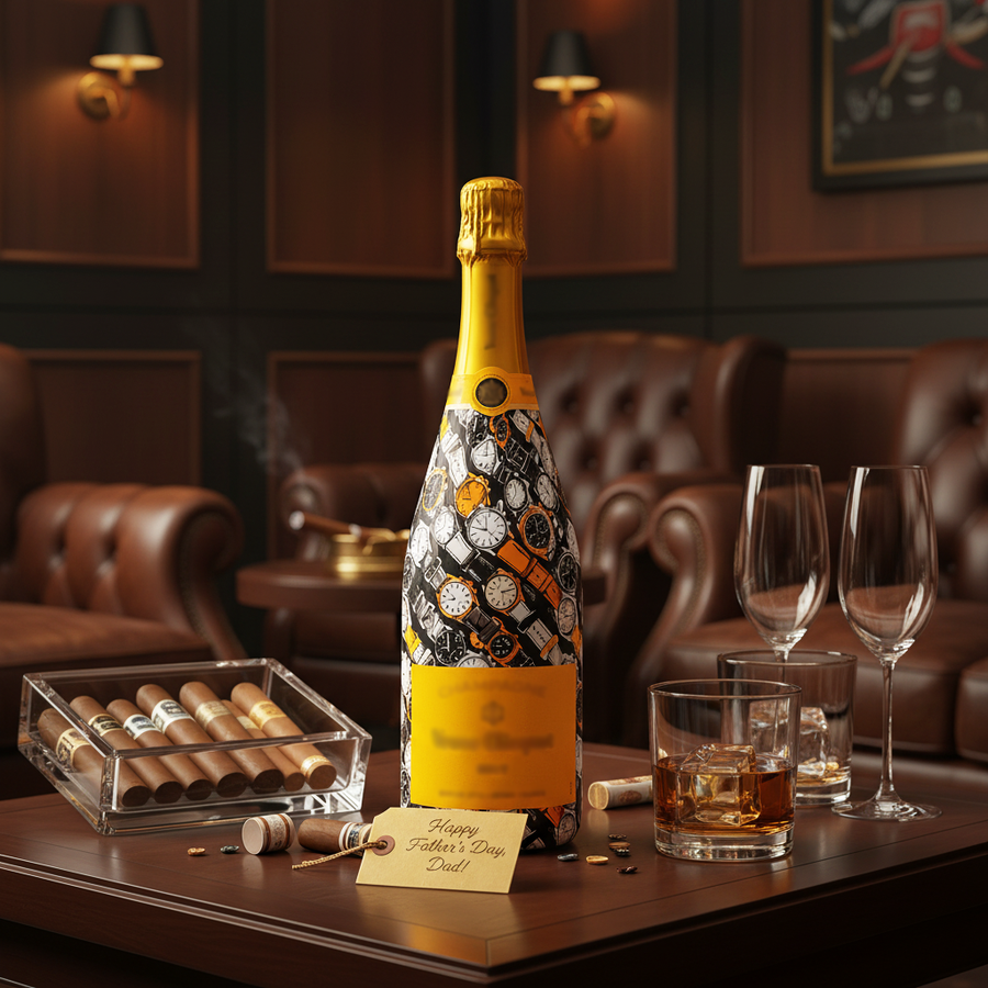 Watches Bottle Wrap on Champagne Bottle