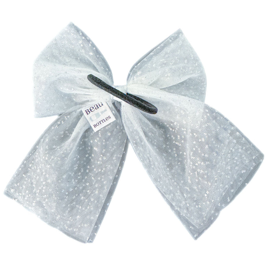 Beau Bottles White Tulle Bottle Bow