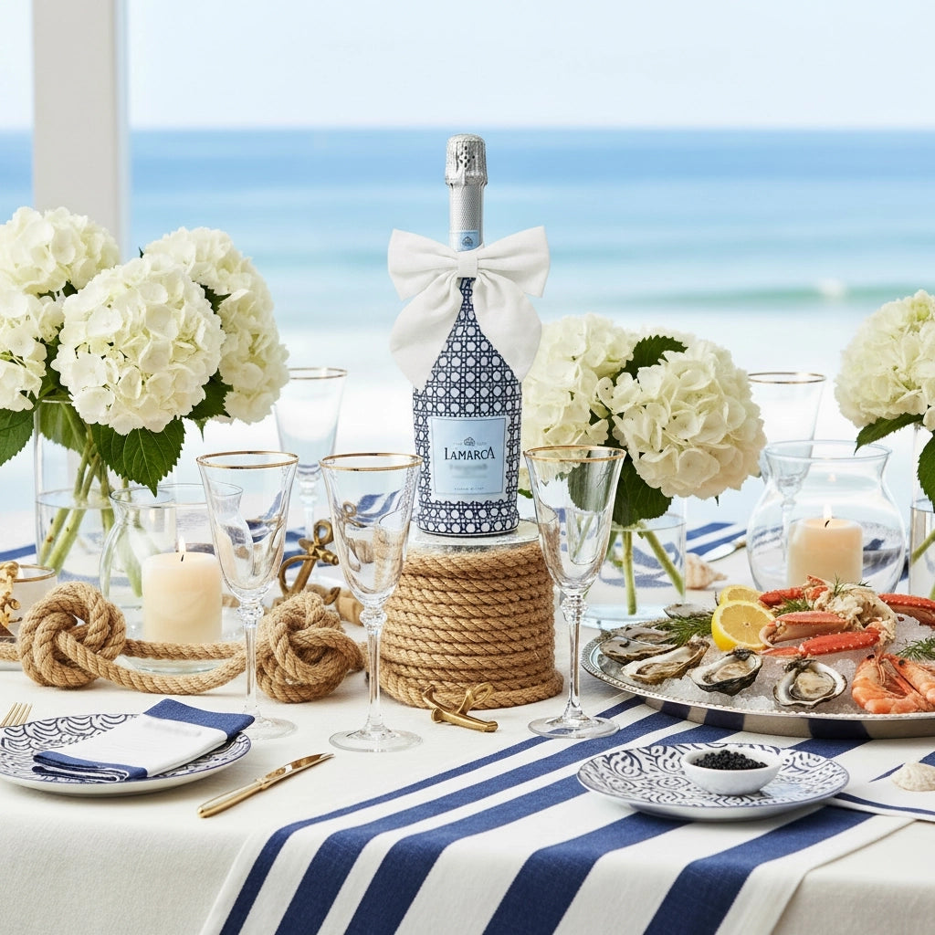 Beau Bottles White Linen Bottle Bow