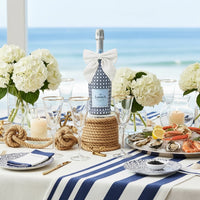 Thumbnail for Beau Bottles White Linen Bottle Bow