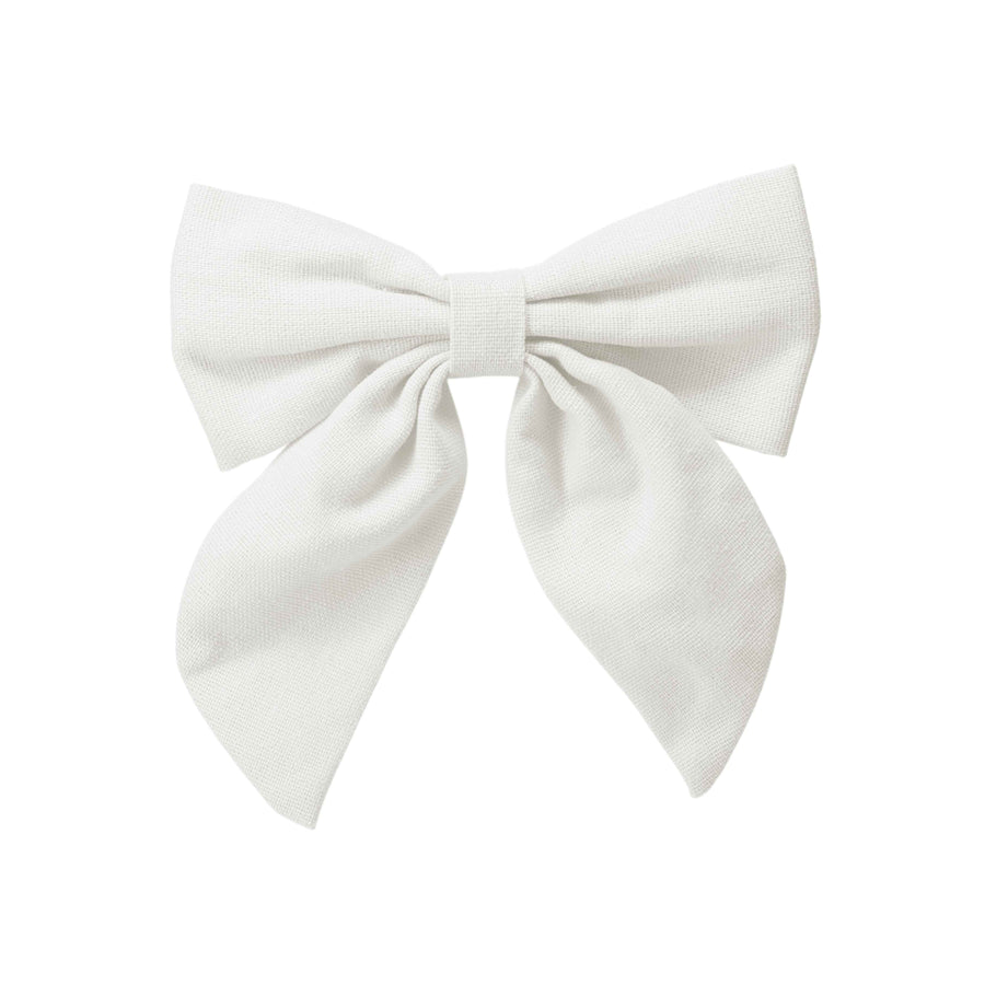 Beau Bottles White Linen Bottle Bow