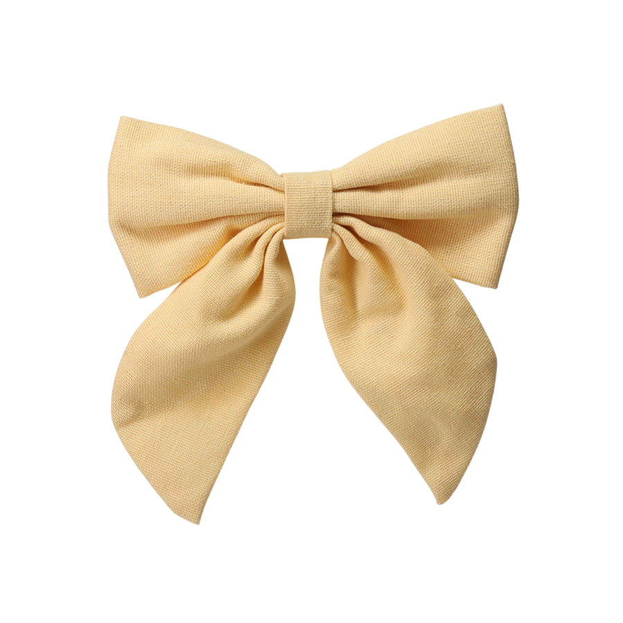 Beau Bottles Yellow Linen Bottle Bow