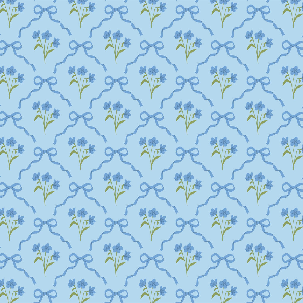 Blue Bows and Blossoms Bottle Wrap on La Marca Prosecco