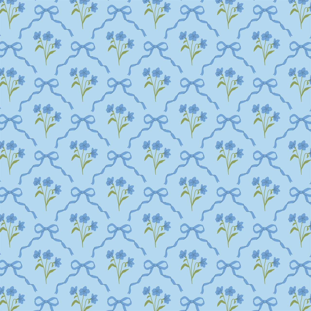 Blue Bows and Blossoms Bottle Wrap on La Marca Prosecco