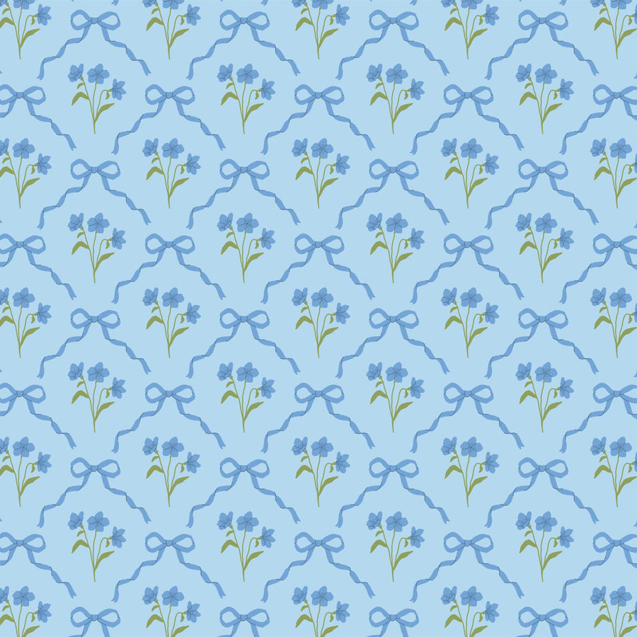 Blue Bows and Blossoms Bottle Wrap on La Marca Prosecco