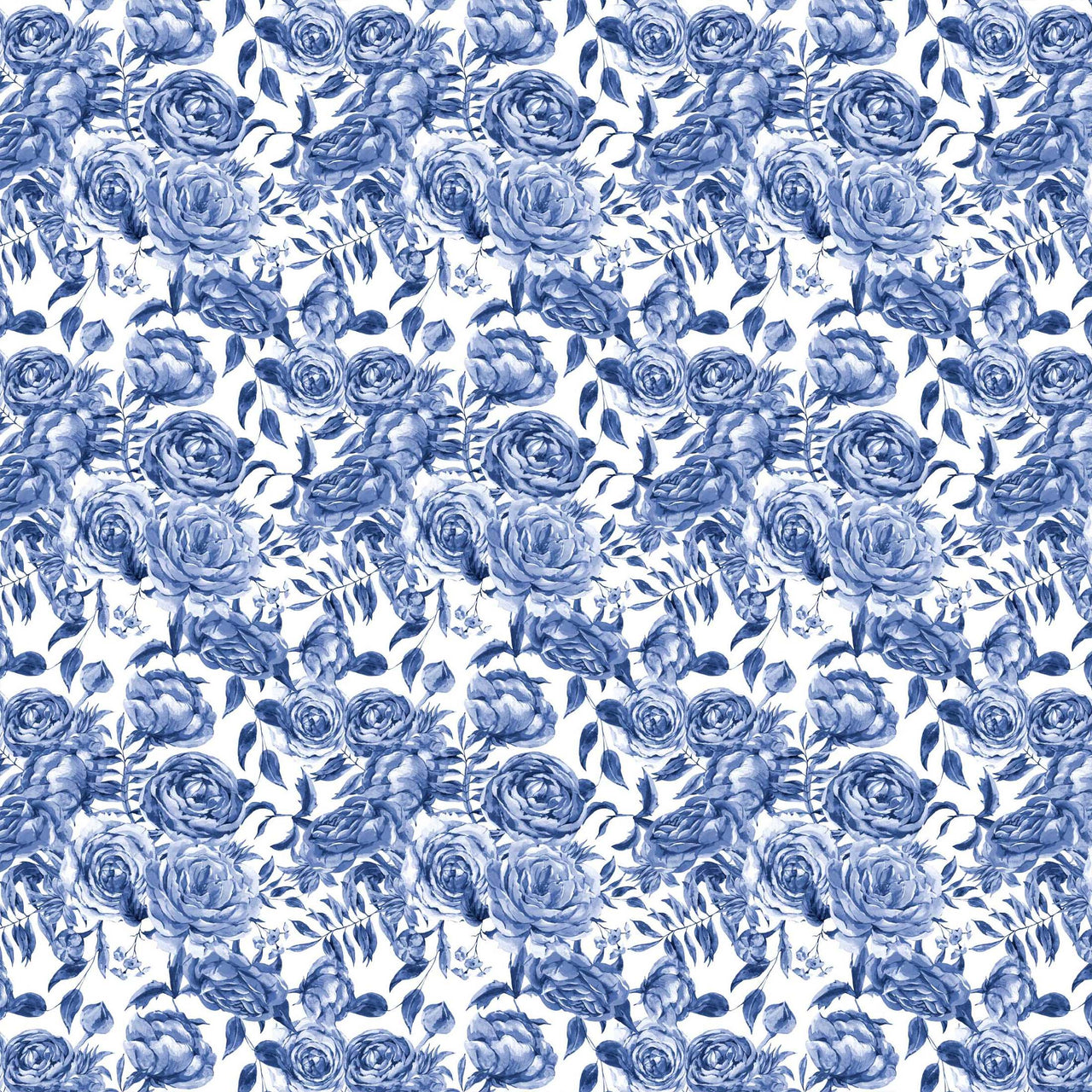 Blue Porcelain Roses Bottle Wrap on Champagne Bottle
