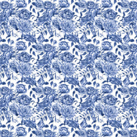 Thumbnail for Blue Porcelain Roses Bottle Wrap on Champagne Bottle