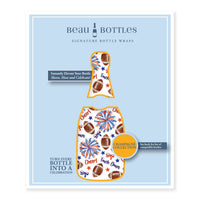 Thumbnail for Blue and Orange Game Day Bottle Wrap on Champagne Bottle