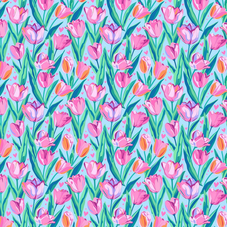 Blushing Tulip Garden Bottle Wrap on La Marca Prosecco