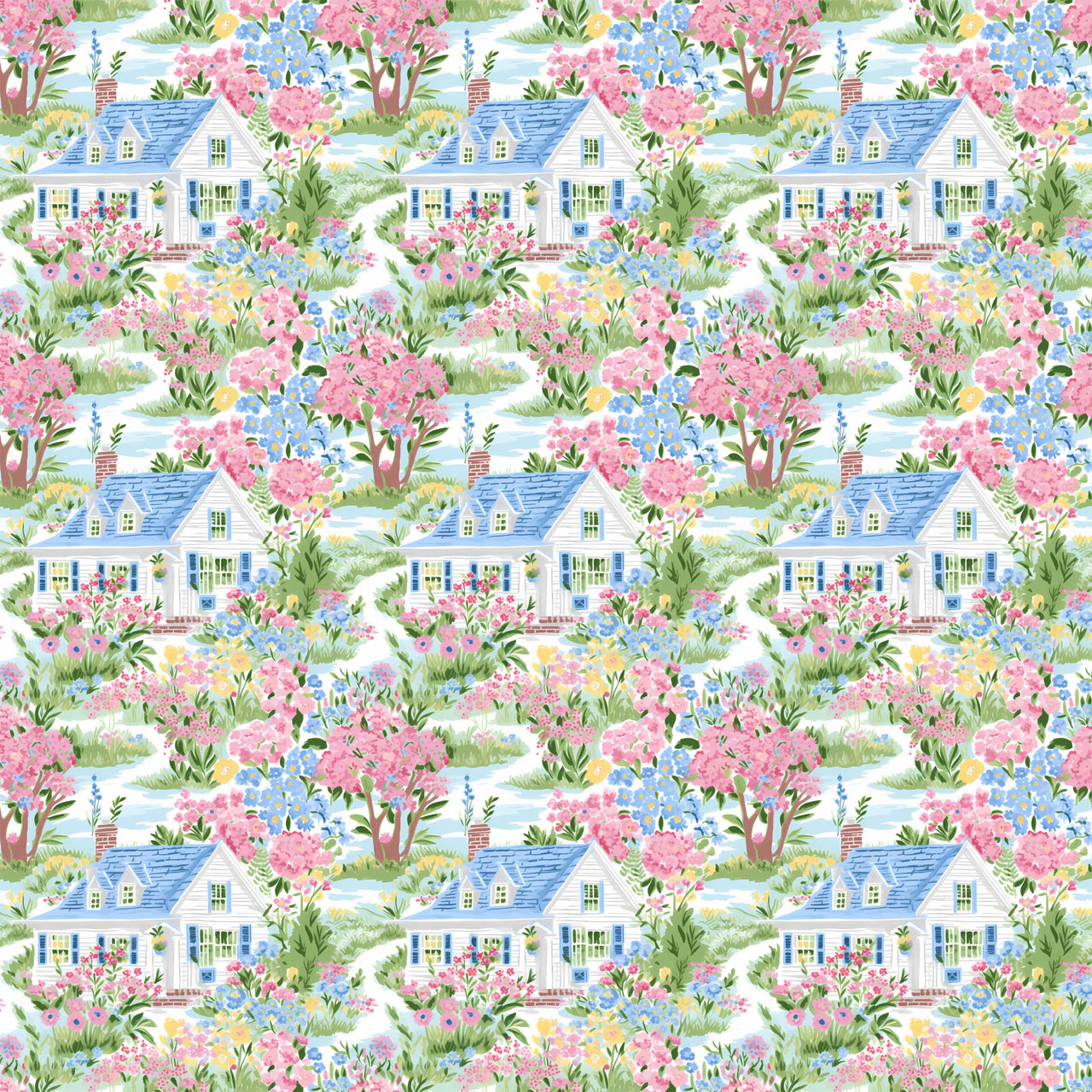 Hamptons Cottage Garden Bottle Wrap on La Marca Prosecco