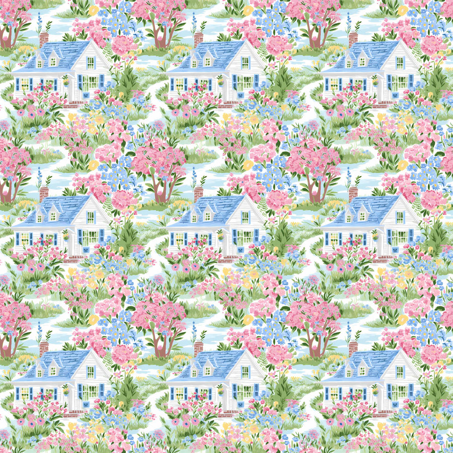 Hamptons Cottage Garden Bottle Wrap on La Marca Prosecco