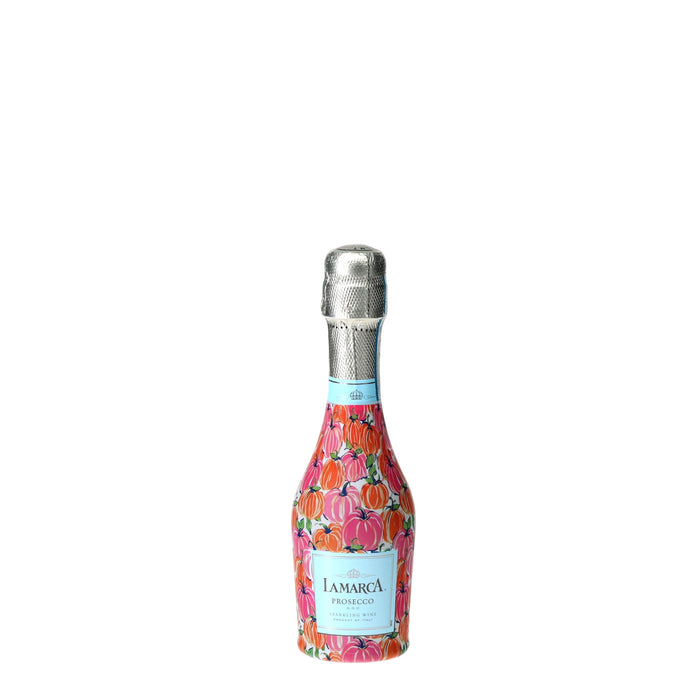 Pink & Orange Pumpkins Mini Prosecco Wraps (6-Pack) — 360 view