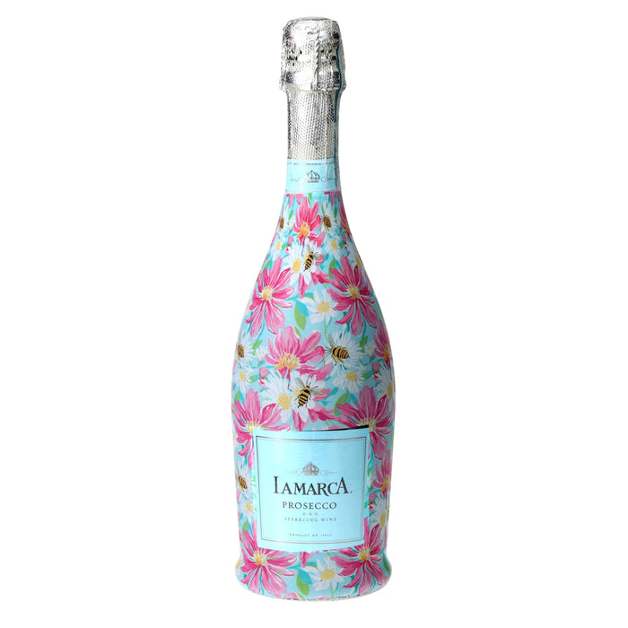 Busy Bee Garden Prosecco Bottle Wrap — 360 view
