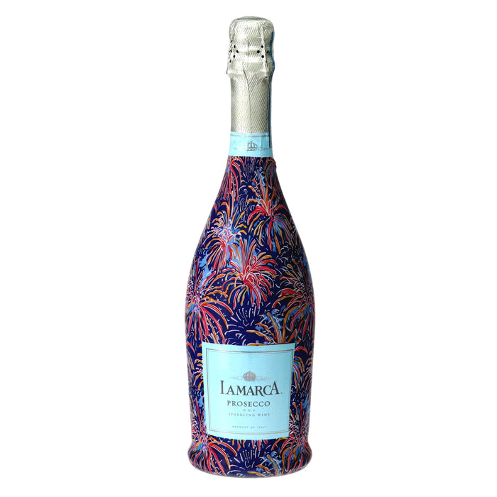 Festive Fireworks Prosecco Bottle Wrap — 360 view